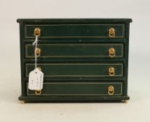 Jewel chest with 4 drawers full of jewellery: Inclides silver & gemstone ring, rolled gold bangle,
