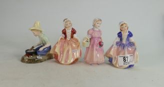 Royal Doulton Dinky Doo: in two different colorways Hn2120 & HN1678, Tinkle Bell HN1677 and Riverboy