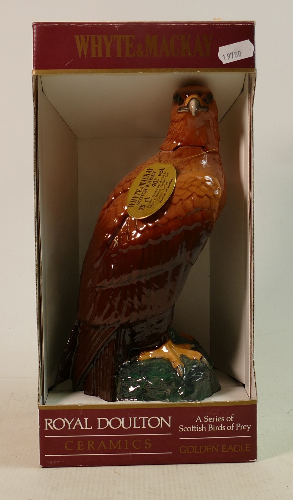 Royal Doulton Whyte & Mackay Golden Eagle Sealed Whisky Decanter: boxed