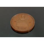 Medallion large Rowland Hill and the Penny Postage Jubilee: Dating from 1890, (1840-90). A