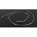 Silver necklace, 20 inch, 15.6g: