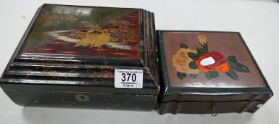 Two Japanese Lacquered Boxes: largest 23cm wide(2)
