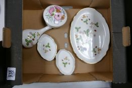 A collection of Wedgwood Wild Strawberry patterned items: together with Clementine patterned