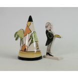 Two unusual pieces of Lorna Bailey: Conical sifter 13.5 cm high and Prototype Butler pepper pot 11.