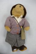 Lakeland Bears Teddy Bear Miss Marple and Knitting: