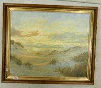 Edgar Freyberg Oil on Canvas: Sunrise from a Beach, 60cm x70cm