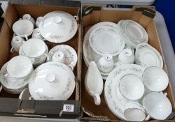 A large collection of Wedgwood Westbury patterned tea & dinner ware to include: dinner plates,