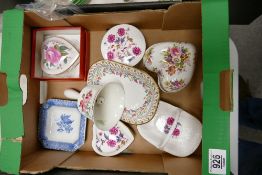 A mixed collection of Floral Decorated Spode & Hammersley Novelty items: