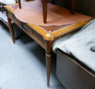 Quality Reproduction Mahogany & Walnut secretaire desk: length 104cm, height 76cm and depth 67cm