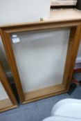Specially Made Glazed Wooden Bunnykins Display Wall Cabinets : 51cm x 72cm x 10cm