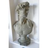 Stone bust of David, H55cm: