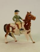 Beswick girl on Skewbald pony: Clean break to one leg, carefully attached and protected with