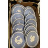 A collection of Wedgwood jasper ware:to include Christmas plates x 19
