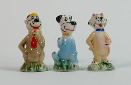 Wade Hannah Barbera series figures: Huckleberry Hound, Yogi bear and Mr Jinks. (3)