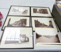 Five Framed Prints of Stretford Manchester: together with one unframed item