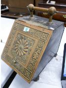 Brass Fronted Victorian Coal Box: