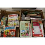 A collection of books: themes include cycling, vintage road maps/guides, children's annuals etc (2