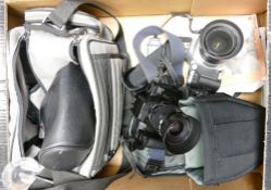 35mm Camera Equipment to include: Canon EOS1000f camera, Minolta Dynax 5 camera , cases, bags etc