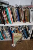A large collection of books with a War/Military theme: 2 shelves.