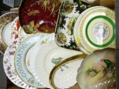 A collection of decorative Cabinet plates & dishes including: Royal Doulton, Carlton Ware,