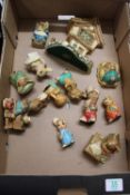 A collection of Pendelfin figures: including Cobble cottage display house etc