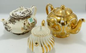 Sadler & Palissy Branded Teapots(3)