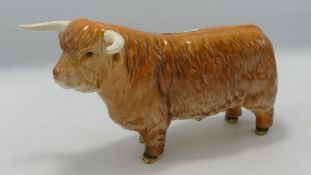 Beswick Highland Bull 2008: nip to tip of horn