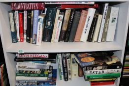 A large collection of Autobiographies: 2 shelves.