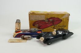 1950s Jetex Jet propelled racing car in original box: Complete with accessories & fuel packs.