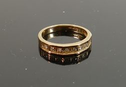 9ct gold shaped Eternity ring, size K/L,2.2g: