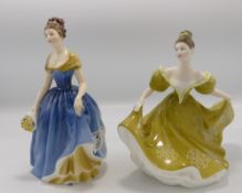 Royal Doulton Lady Figures:Melanie HN2277 & Lynne HN2329(2)