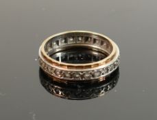 9ct gold eternity ring, size P/Q,3.9g: