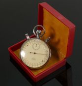 Nero Lemania large pocket watch size stop watch: Comes in an old Omega non associated box. We do not