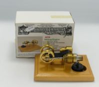 Engineers Emporium Model Stirling Engine: in original Box, length of base 16cm