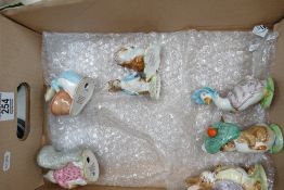 Royal Albert & Beatrix Potter Figures to include: Benjamin Bunny, Mr Benjamin Bunny, Jemima