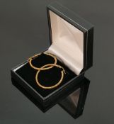 9ct gold pair of stardust hoop earrings: QVC brand new & boxed, 1.4g.