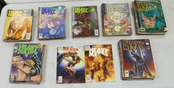 A large collection of 1970's & 80's Heavy Metal Comics: 1977 to 1983, 74 copies and 2 later