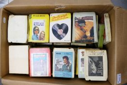 A large collection of Mid Century 8 Track Cassettes: approx 90 items