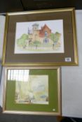 Two Local Interest Water Colours: both signed D Johnson circa 1990's(2)