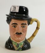 Royal Doulton Large Character Jug: Charlie Chaplin D6949, limited edition ,boxed
