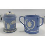 Wedgwood Jasperware R J Mitchell commemorative Tyg: together with classically decorated