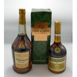 A collection of Brandy & Cognac to include: 2 x Three Barrels VSOP (1 boxed) and Bisquit Classique