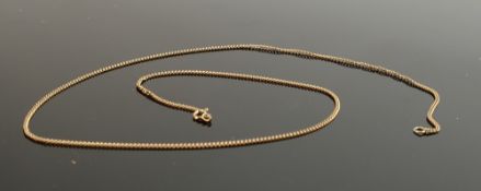 9ct gold 52cm necklace,3.6g: