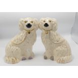 Royal Doulton Seconds Quality Large Staffordshire Type Dogs: height 25cm(2)