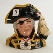 Royal Doulton Large Character Jug: Vice Admiral Lord Nelson D6932, boxed
