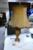 Gilt table lamp: