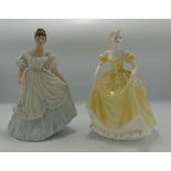 Coalport Lady of Fashion Figure Emily & Wedgwood Blanche(2):