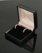 9ct gold pair of diamond cut earrings: QVC brand new & boxed, 2g.