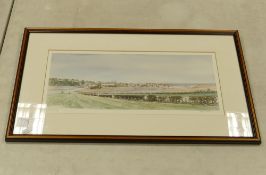 Helen Stuart Artists Proof Print of Seashore Scene: frame size 34 x 60cm