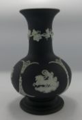 Wedgwood Cobalt Blue Dip Vase: damage noted to relief, height 20cm